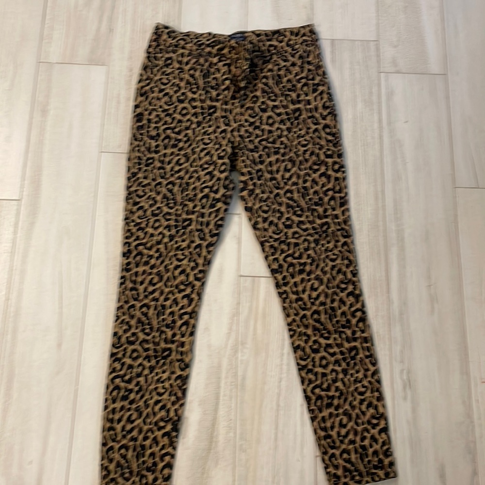 J Crew High Rise Skinny Leopard Jeans